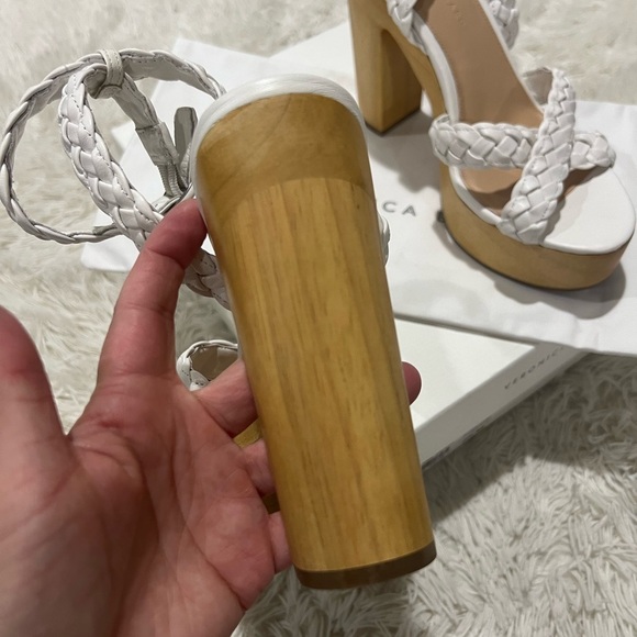 Veronica Beard Gael Braided Ankle-Strap Platform Sandals - size 9.5 - NIB - Picture 7 of 9